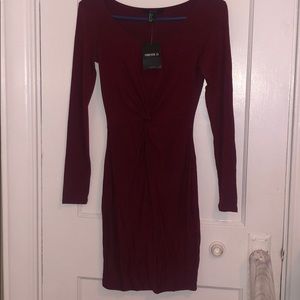 Burgundy dress